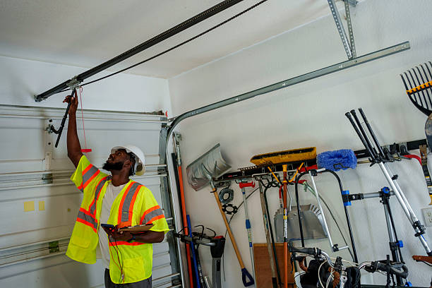 Professional Garage Door technician working in Wolfhurst, OH